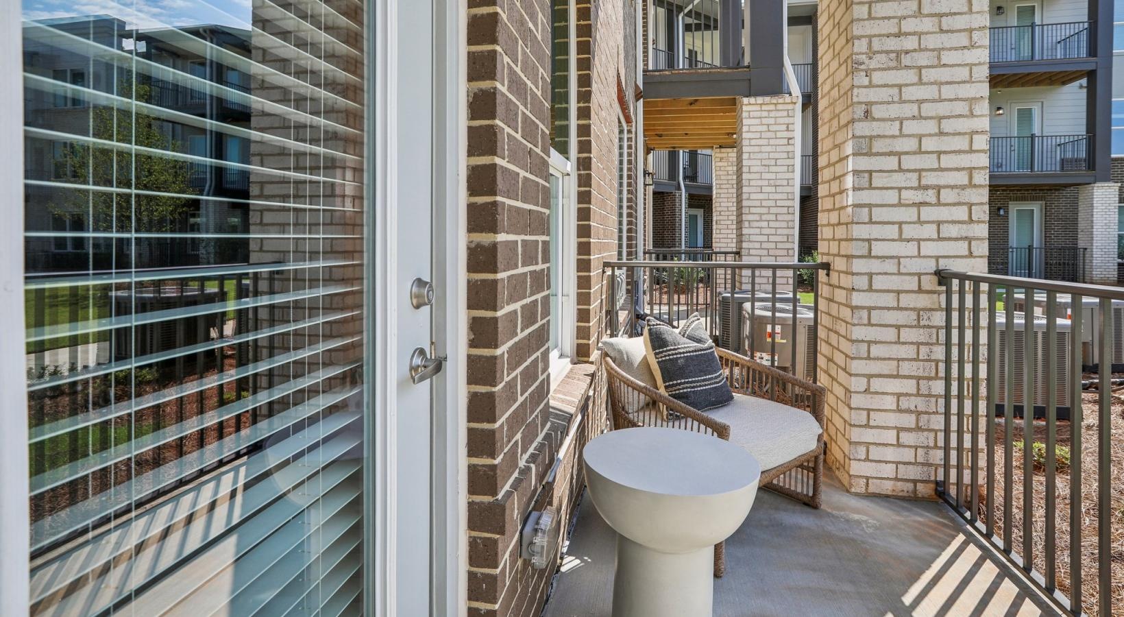 The essence of exceptional living a balcony with a table and chair